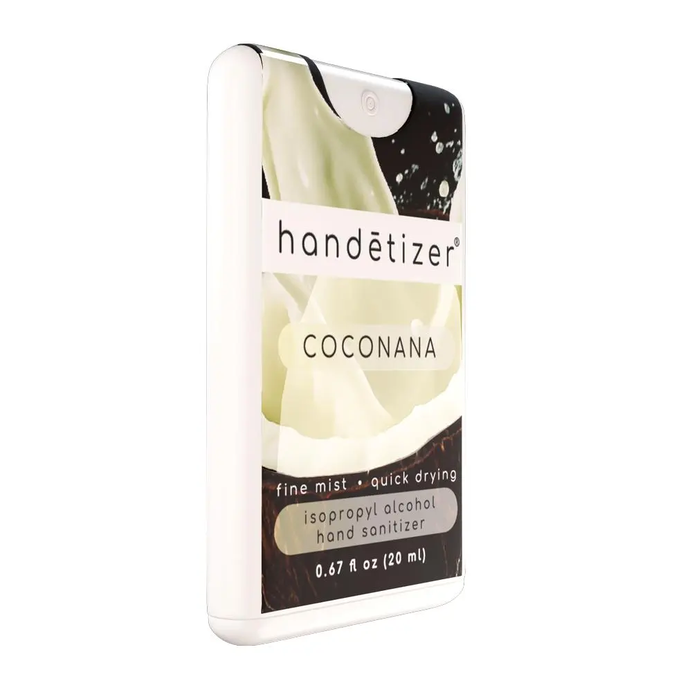 Handetizer Coconana Fine Mist Hydrating Hand Sanitizer with Coconut, Pineapple and Vanilla Scent 0.67 fl oz 20 ml