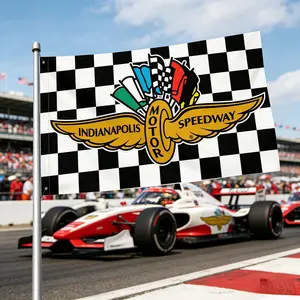 Indy flag Motor Race Banner 3x5 Ft Flag, Flags Black and White Checkered  Printing for Motorsport Fans