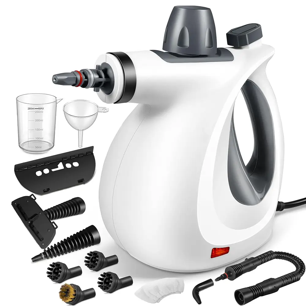 Handheld Pressurized Powerful Natural Steam Cleaner - Corded Multi-Surface Home Cleaning Unit with 12 Accessories for Floors, Upholstery, Father's Day Gift (Handheld, Corded Steam Cleaners Included), Handheld Steam Cleaners