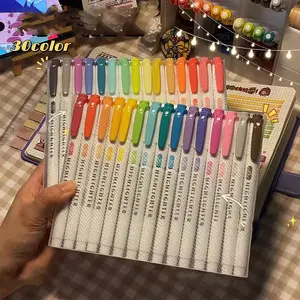 15-Piece Colorful Highlighter Pens, Double-Ended Design with Broad & Fine Tips, Warm Assorted Colors, Ideal for Art & Writing