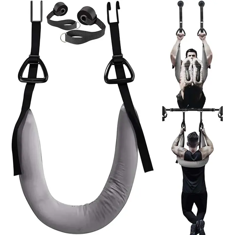 Hanging Ab Straps with Door Anchor & Pull up bar Hook, Abs Pecs Biceps Core Workout Sling, Full Body Support System for Home Gym