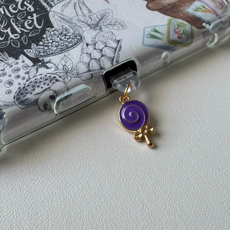 Dust Plug Charm Lollipop for USB-C Port Devices Kindle iPhone Phones E-Readers