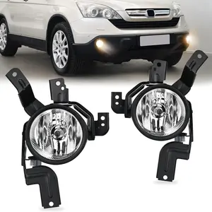 Nilight Fog Lights Assembly Compatible with 2007 2008 2009 Honda CRV EX EX-L LX Light Replacement Clear Lens Driver and Passenger Side