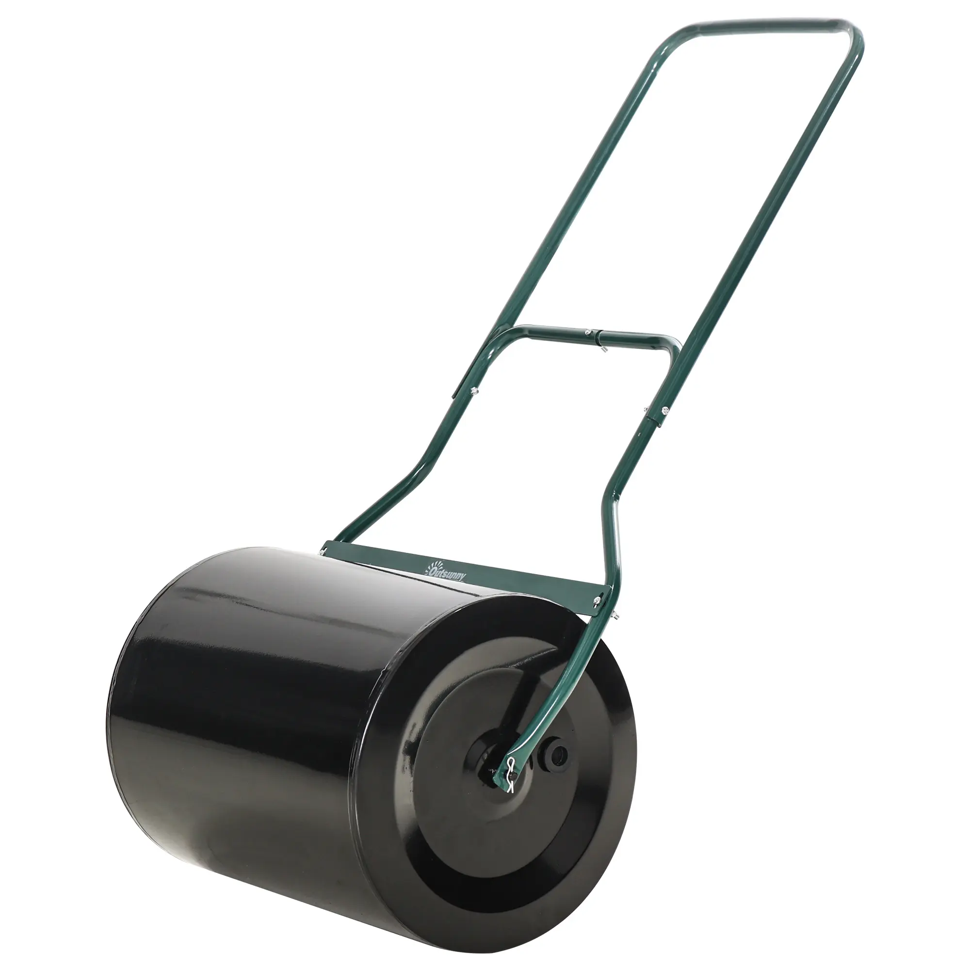 20-Inch Push/Tow Behind Lawn Roller Filled with 16 Gal Water or Sand, Perfect for Flattening Sod in the Garden