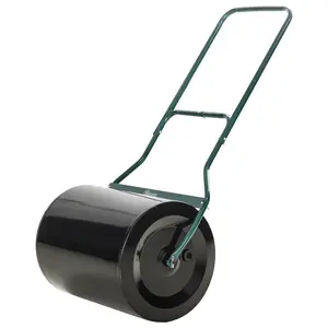 20-Inch Push/Tow Behind Lawn Roller Filled with 16 Gal Water or Sand, Perfect for Flattening Sod in the Garden