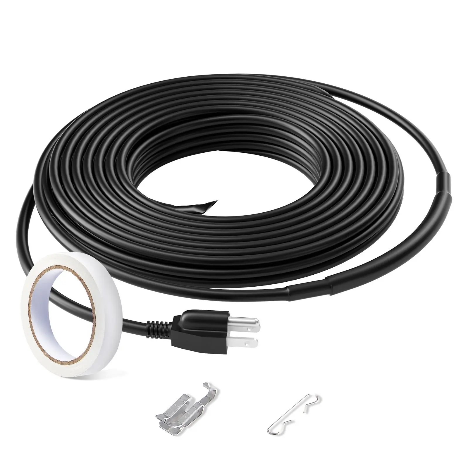 Self-Regulating Pipe Heating Cable, 12 Ft Long, 5 W/Ft Heat Tape For Pipes And Roofs, Frost Protection, Ice Dam Prevention, Suitable For Outdoor And Indoor Plumbing, Easy Install And Durable Temperature Control