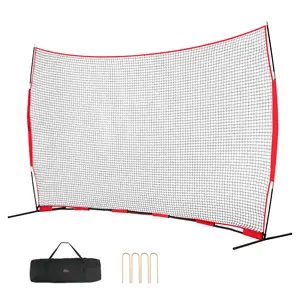 Barricade Backstop Net 16x10 Ft For Baseball Softball Soccer Training, Portable Barrier Netting With Carry Bag, Backyard Practice Screen, Durable Weather-Resistant Protective Barrier For Home Field
