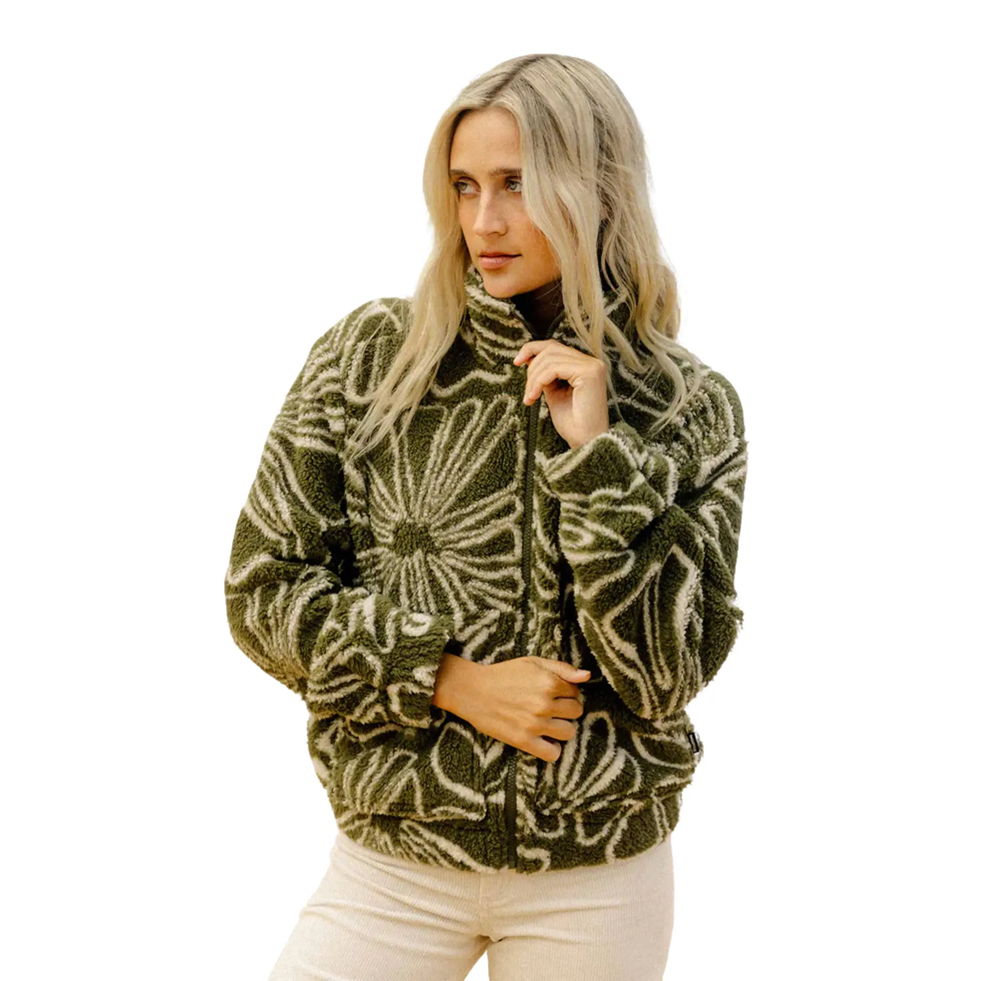 BILLABONG All The Time Sherpa Half Zip Sweatshirt, Relaxed Fit Long Sleeve Sherpa Fleece Pullover, Hand Pockets and Elasticated Cuffs, Casual Everyday Wear
