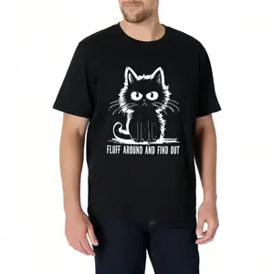 Funny Cat Shirt Fluff Around And Find Out Gifts Men Women T-Shirt
