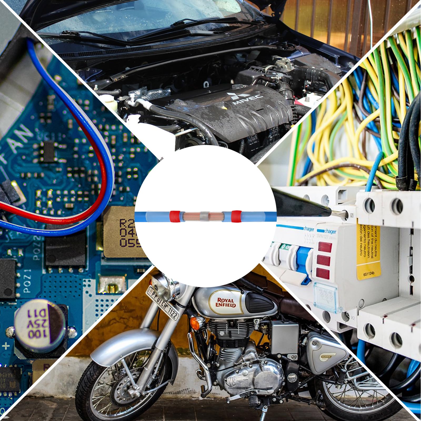 300PCS Solder Seal Wire Connectors, Heat Shrink Butt Connectors, Waterproof and Insulated Electrical Wire Terminals, Butt Splice