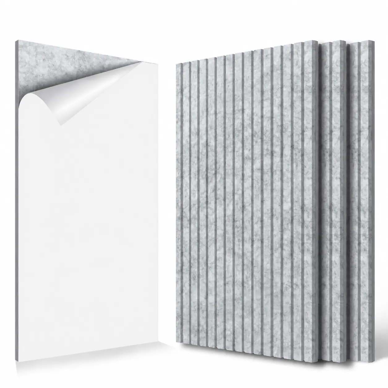 4-Pack Large PET Acoustic Soundproof Panels (23.6x47.2x0.4 in) - Premium Noise Dampening Wall Panels for Indoor Walls, Media Rooms, Soundproofing a Bedroom