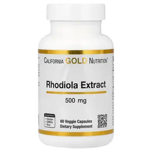 California Gold Nutrition Rhodiola Extract, 500 mg, 60 Veggie Capsules