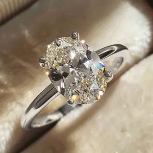 Women's 1-8CT Oval Zircon Ring - Elegant Promise and Engagement Ring, Engagement Rings, Promise Rings