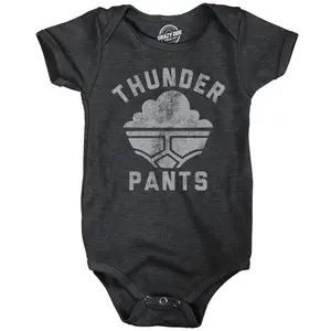 Thunder Pants Baby Bodysuit Funny Sarcastic Poop Graphic Novelty Jumper for Infants Funny Baby Onesies Sarcastic Clothes for Baby Funny Adult Humor Onesie Novelty Onesie Black -