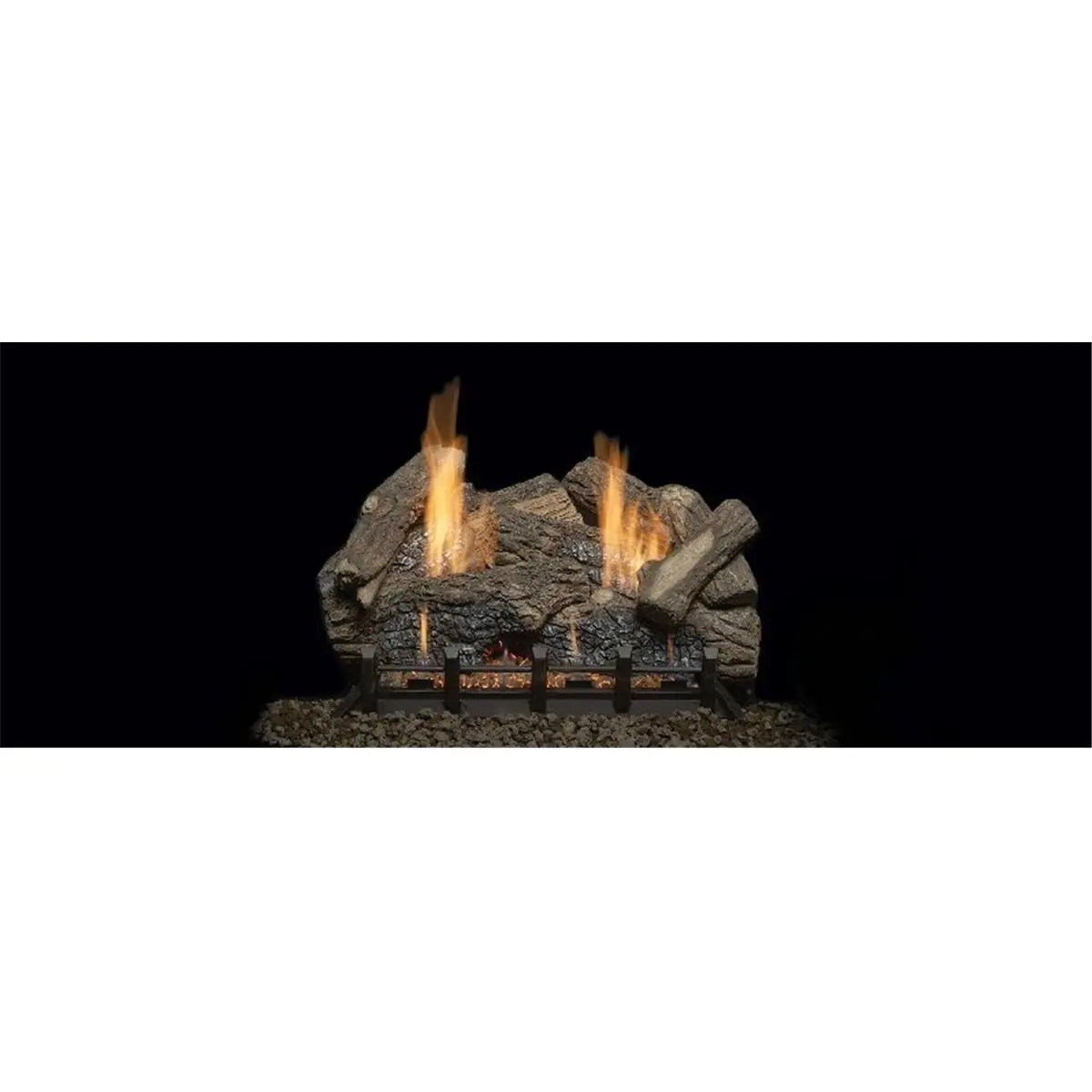 Monessen HO18-R 18 in. Highland Oak Refractory Fireplace Log Set - 7 Log Pieces, Detailed Perfection, High Definition Wood, Long Lasting Beauty for Natural Blaze VF Burner, Painted, Mimic The Natural Look Of Real Wood