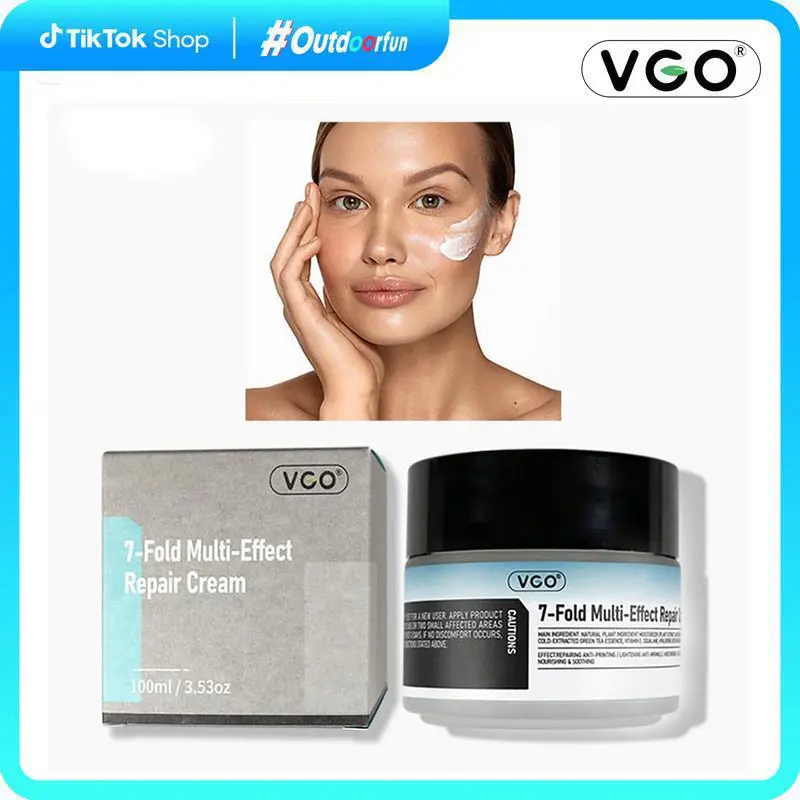 VGO Ceramide Moisturizer with 3 Essential Ceramides, Mild Hydrating Cream for Face & Body, Gentle Skin Repair for All Skin Types, 100ml, Gentle Moisturizing, Smooth, Rich Cream, Adults, Unfragranced