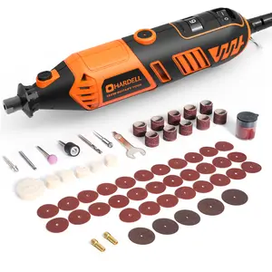 HARDELL Corded Rotary Tool Kit 180W with 61 Accessories for DIY Crafts, Engraving, Cutting, Sanding, Polishing