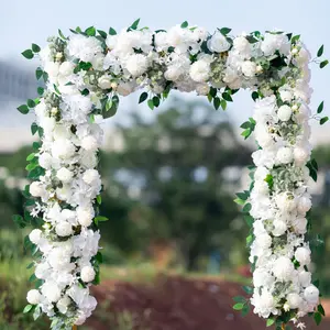 【Quick delivey】 [Luxurious Artificial Wedding Arch Flowers] 1pc Luxurious Artificial Wedding Arch Flowers - 39.3" Plastic Daisy Garland - Wedding and Engagement Decor, Faux Floral Arrangement for Reception Arch, Home Decor