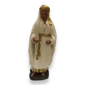 21" Inches Arabian in White Tunic - Arabe con Tunica Blanca Standing Statue Figurines