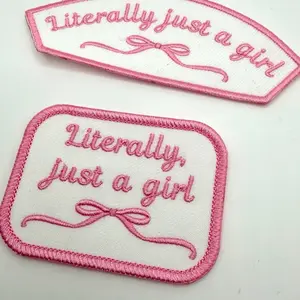 Literally, just girl embroidered patch