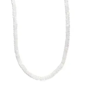 Rainbow Moonstone Moonlit Whisper Beaded 52 ctw Necklace 18 Inches in Rhodium Over Sterling Silver Christmas Gifts