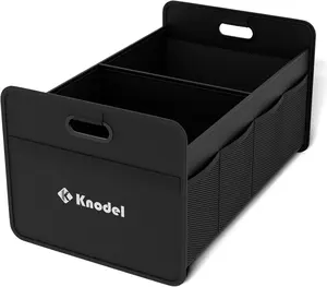 Car Trunk Organizer, Foldable Organizer for Car, Automotive Consoles & Organizers, Storage with Reinforced Handles (Small, Black)