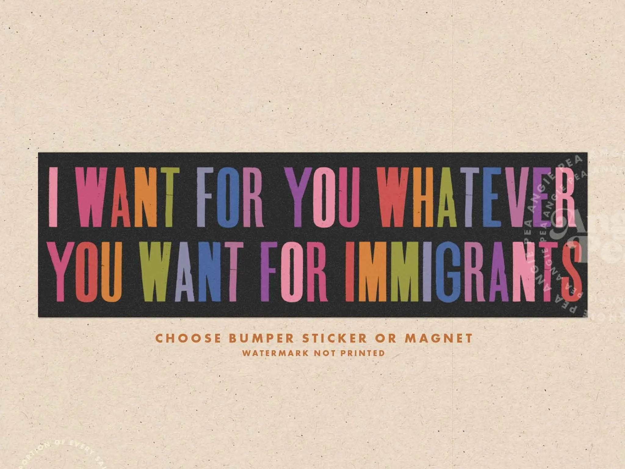 Immigrants Bumper Magnet, Immigrants Make America Great, Abolish ICE, Protect Immigrant Communities, defund ice, abolish ice