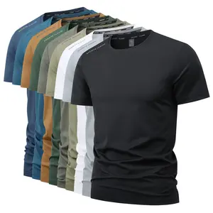 Men’s Summer Ice Silk Short-Sleeve T-Shirt, Mesh Breathable Quick-Dry Crew Neck Casual Sports Undershirt