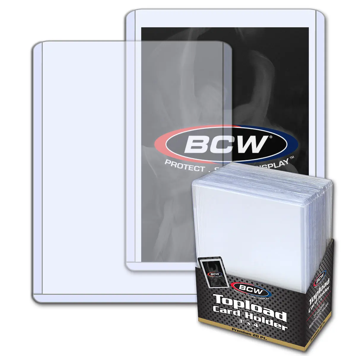 200 3X4 Toploaders with Penny Sleeves BCW