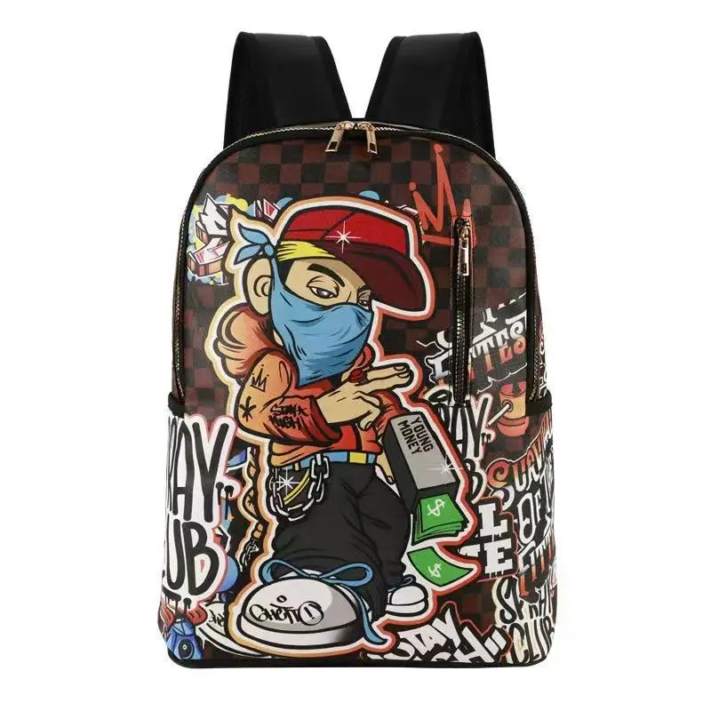 Sprayground JanSport SuperBreak Backpack - Shark Mouth Print School Backpack, Geometric Pattern Book Bag with Front Utility Pocket, Lightweight Daypack for School, Travel, College, and Everyday Use – Middle School Student Backpack, High School Student Ba
