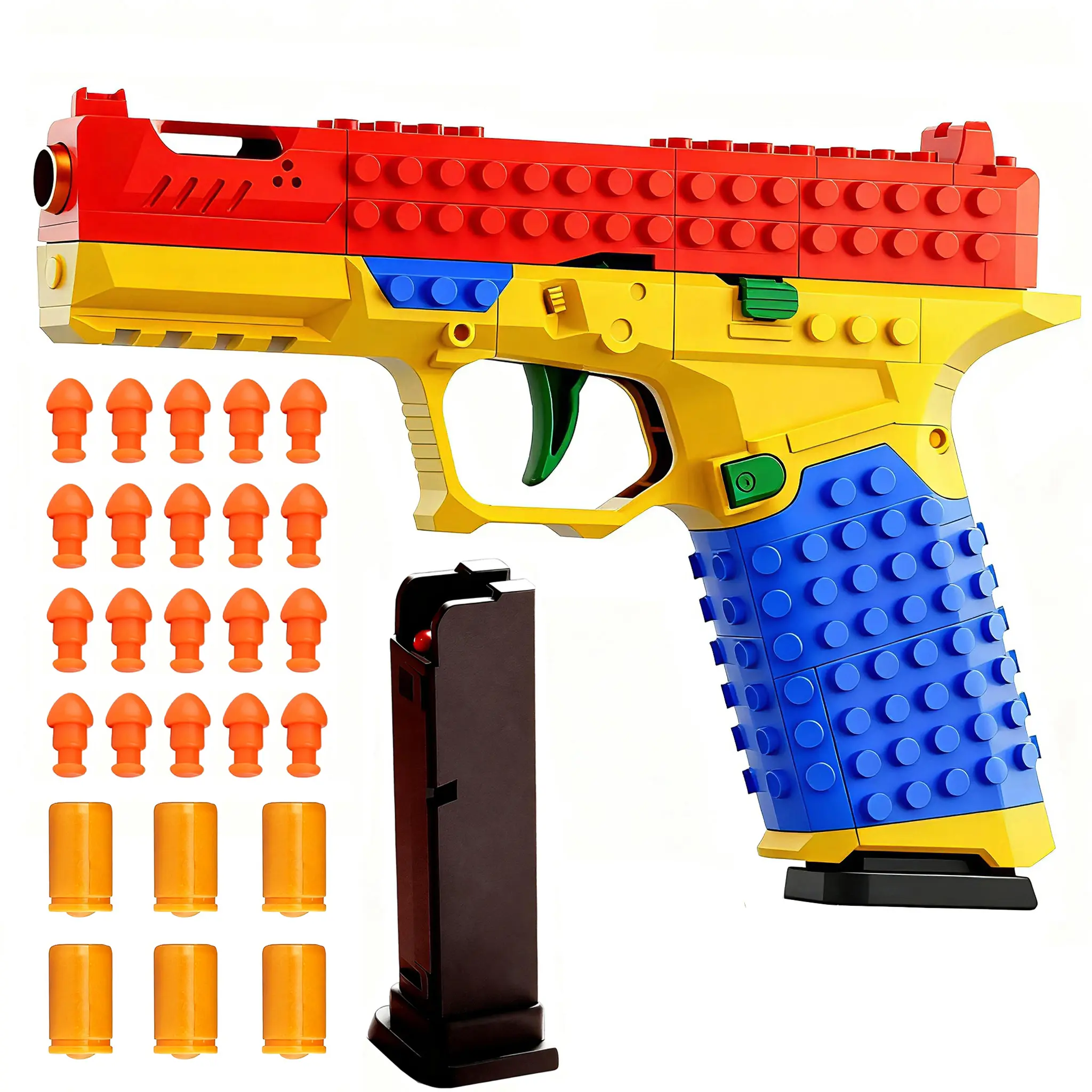 Tactical DIY Building Block Handle Set - Durable Portable Blaster Toy, Multiplayer Strategy Collaborative Outdoor Team Game, Boy Gifts, Toys, Play Things