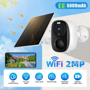 Security Cameras Wireless Outdoor, Solar Cameras for Home Security, Battery Camera Wireless with Color Night Vision, PIR Human Detection, 2-Way Talk, IP66 Waterproof, SD Card/Cloud Storage