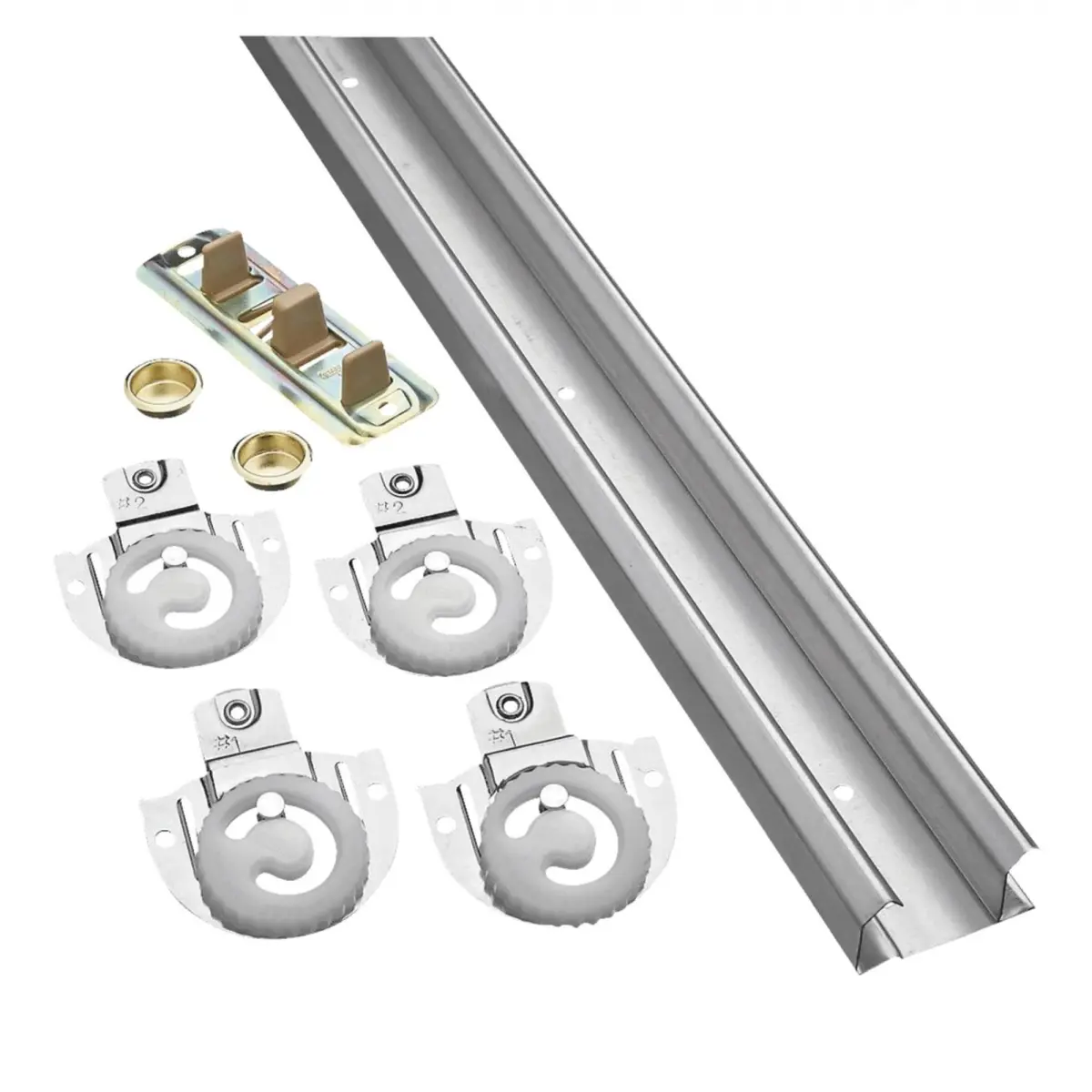 National Manufacturing NM343087 High-Quality Material Galvanized 72 in. By-Pass Sliding Door Hardware Kit for Track Sliding Doors, Home Improvement Building Supplies