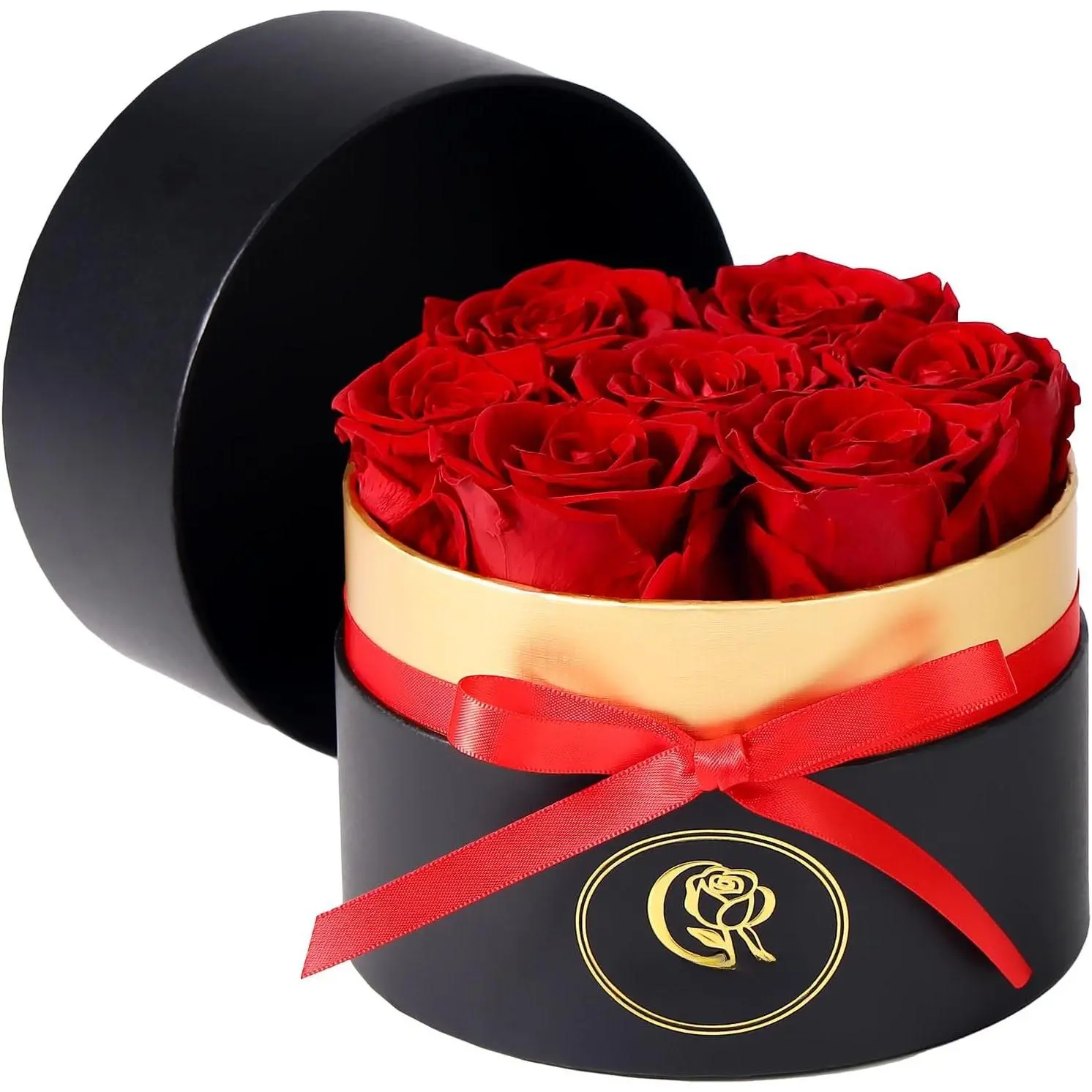 Roses Forever  for Delivery - 7 Forever Preserved Roses in Box, Preserved  Gifts Anniversary Birthday  for Mom Grandma Wife Women Valentines Rose  for Her Girlfriend