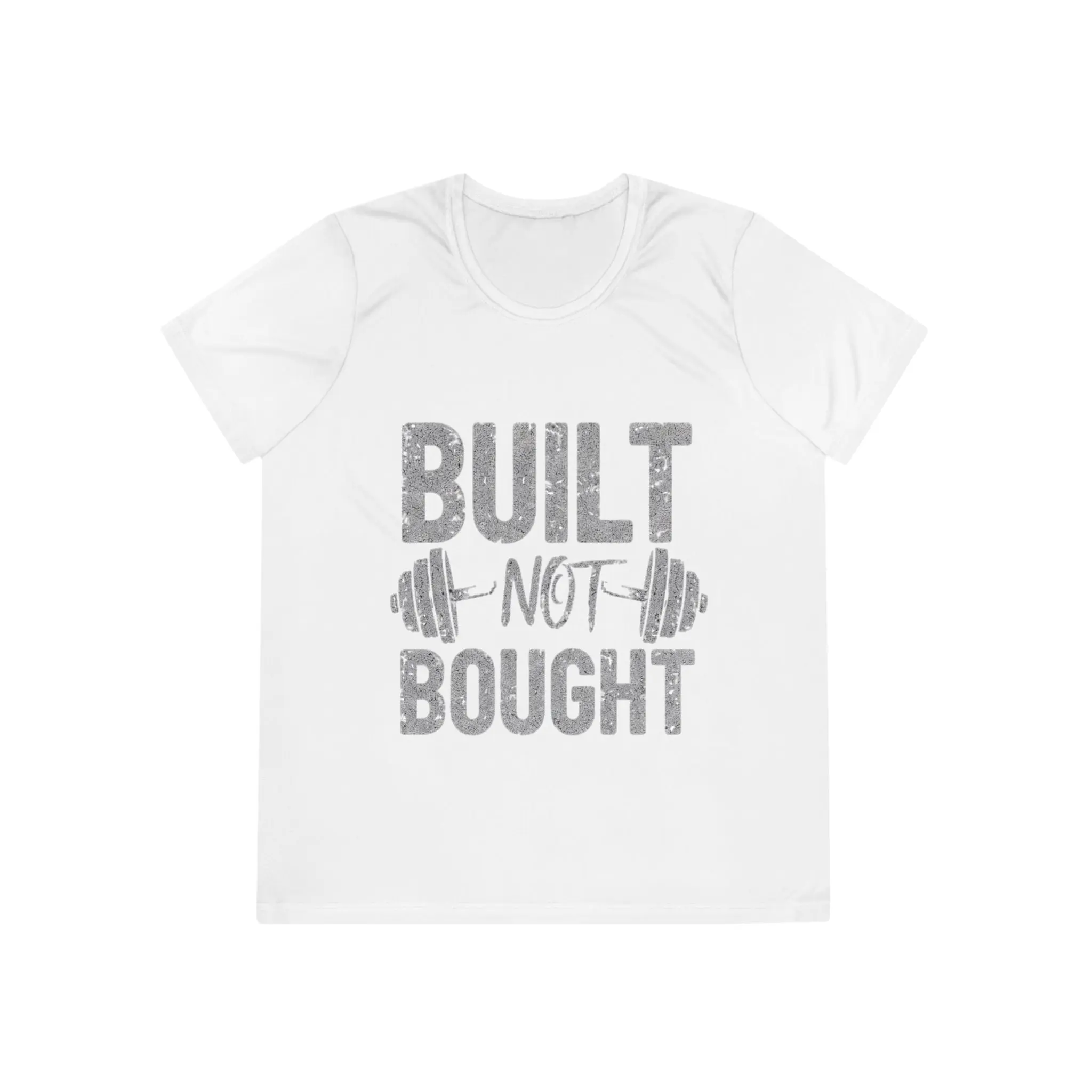 Built Not Bought Ladies Competitor Tee | Workout Shirt, Fitness Top, Gym Wear, Motivational Tee, Athletic Apparel
