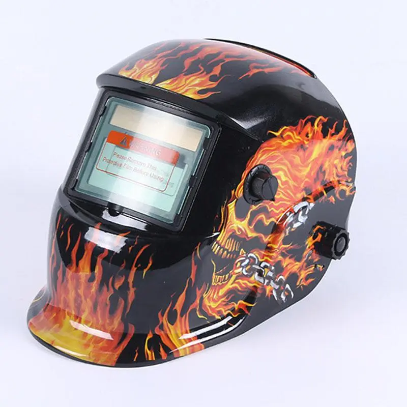 Auto-Darkening Welding Mask Helmet, Lightweight Portable Solar-Powered Welding Accessory with 4/9-13 Adjustable Shade Range, 3.64in x 1.67in DIN4 Shade Filter, Color Recognition, CR2032 Battery & Enhanced Visibility for TIG MIG ARC Welders