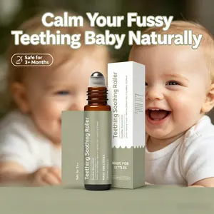 Natural Teething Soothing Roller for Babies 3+ Months - Gentle Gum Relief, Calms Fussy Toddlers, Prevents Drool Rash, All-Natural Oil Blend