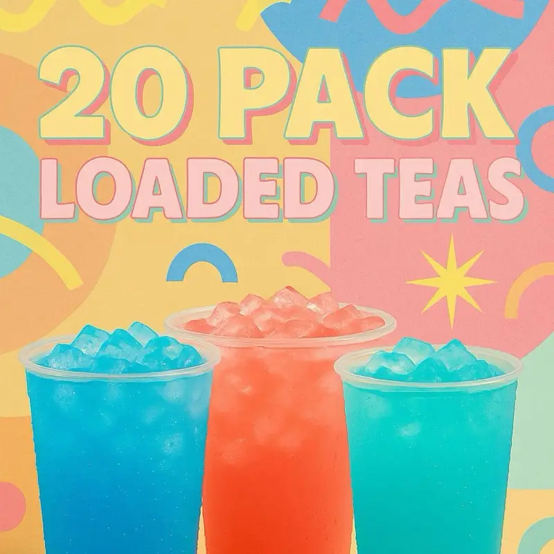 20 Loaded Teas Bundle-NON MLM-Loaded Tea-Drink-Package-Energy Powder Beverage-20 different flavors- set sweet, sour, tropical flavors Mixed