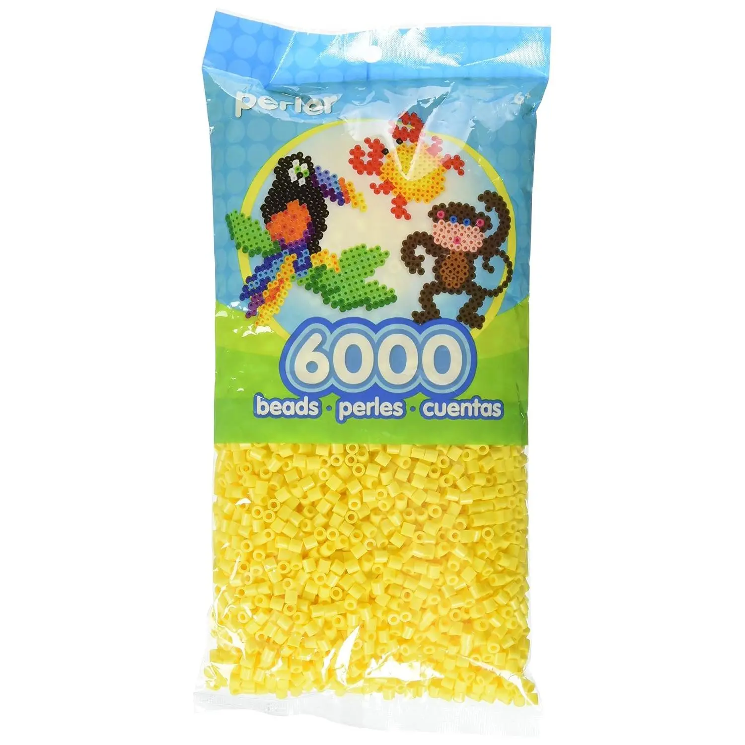 Perler Beads 6000pcs Yellow Fuse Beads for Kids Crafts - DIY Jewelry & Art