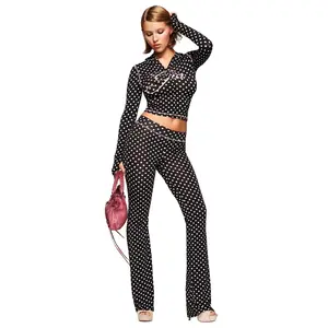 BLARE TRACKPANT - BLACK POLKA DOT