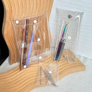 PVC Coin Purse Card Holder, Colorful Snap Closure Design, Durable PVC Material, Ideal for Coins & Cards Storage, Stylish Accessory