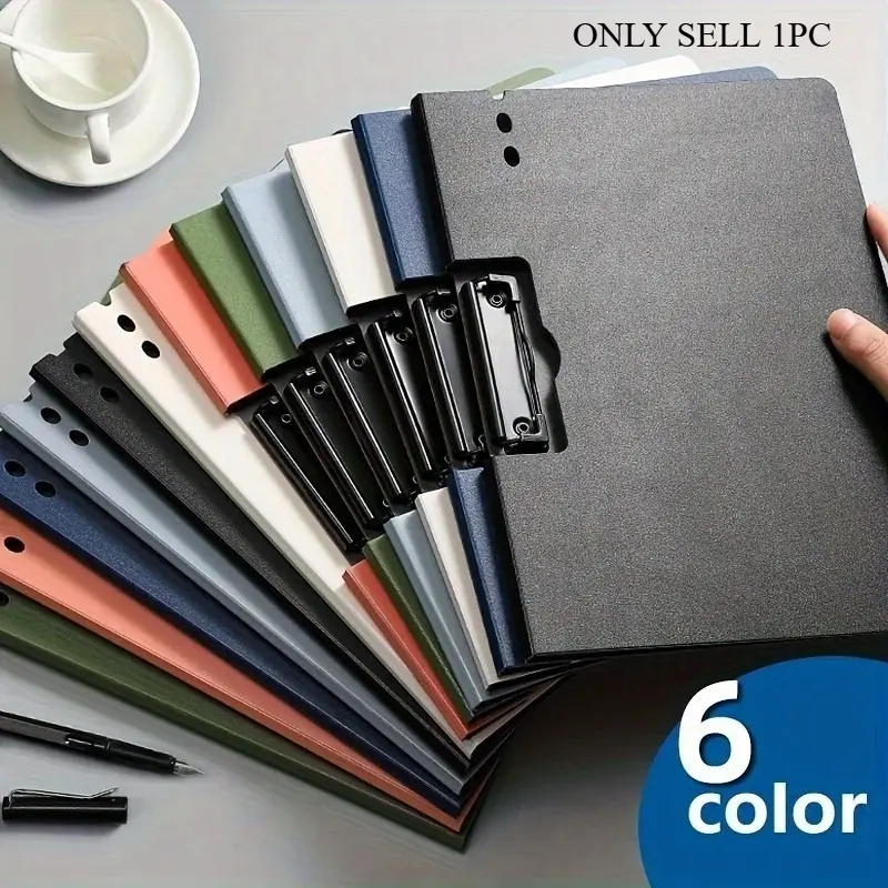 1pc A4 File Folders, Filing Folders, Documents Organizer, Clipboard With Cover, Paper Folder For Business & School, Stationery & Office Supplies, Desk File Organizer, File Storage Folder, Data Paper Organizer