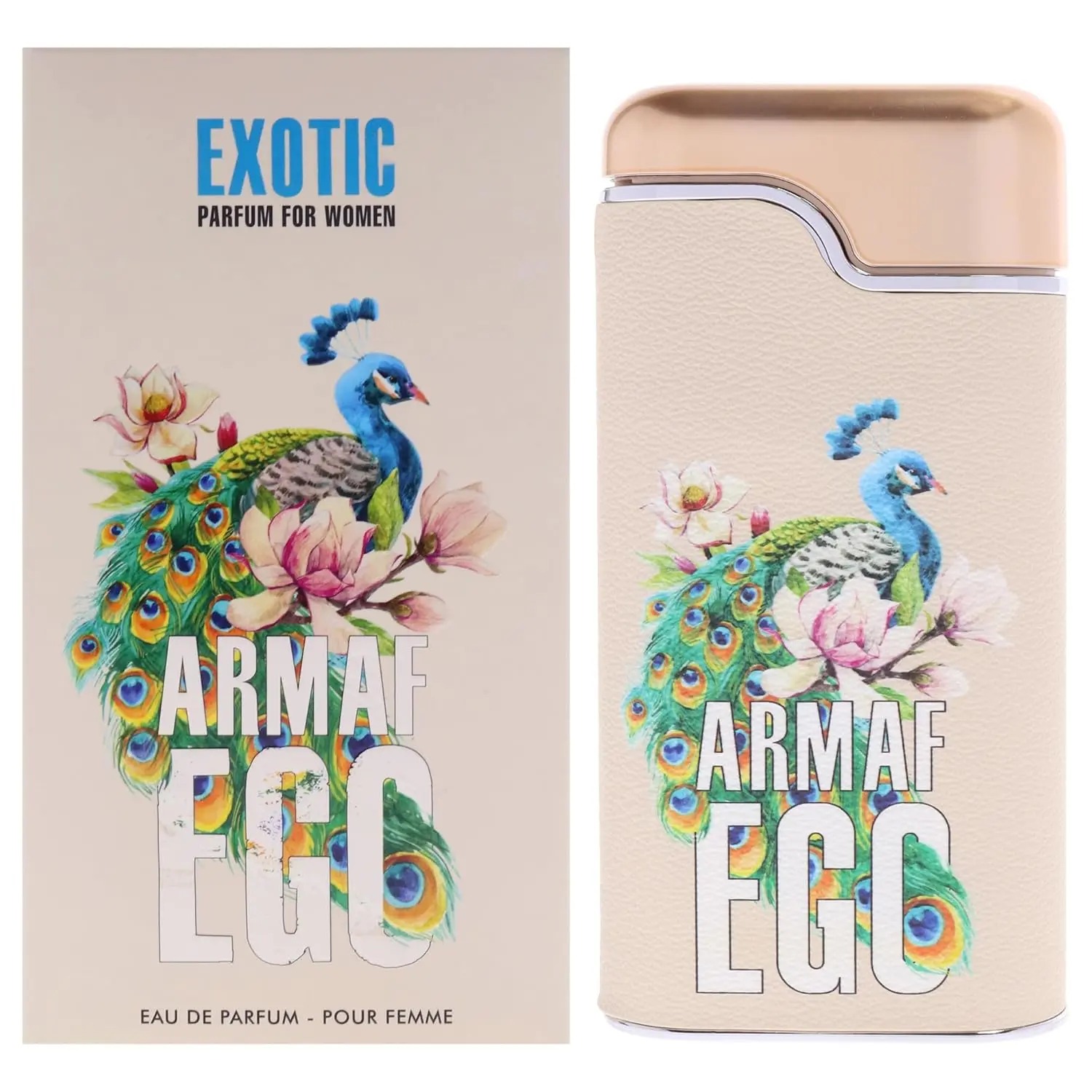 Armaf Ego Exotic Eau de Parfum for Women, Long-Lasting Warm Woody-Floral Scent with Gourmand Praline, Rose, and Jasmine Notes, 100ml (3.4 fl oz)