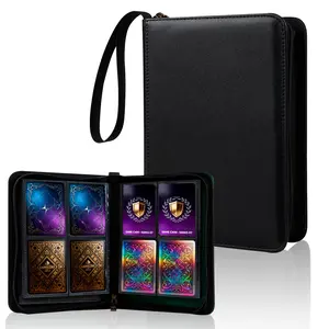 240-page card album with 4 rear pockets, double-sided design, very suitable for storing business cards, Magic: The Gathering cards, sports cards and game cards, Trading Card Storage, office stationery and supplies.
