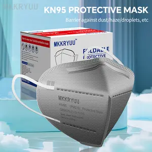 KN95 Mask, 50 pieces, 5-layer breathable mask, filtration efficiency>95%, suitable for construction, decoration,, health protection.