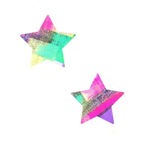 Neon Tetris Multicolor Blacklight Starry Nights Small Body Stickers 6PK