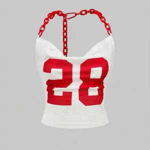 Red and white jersey shirt