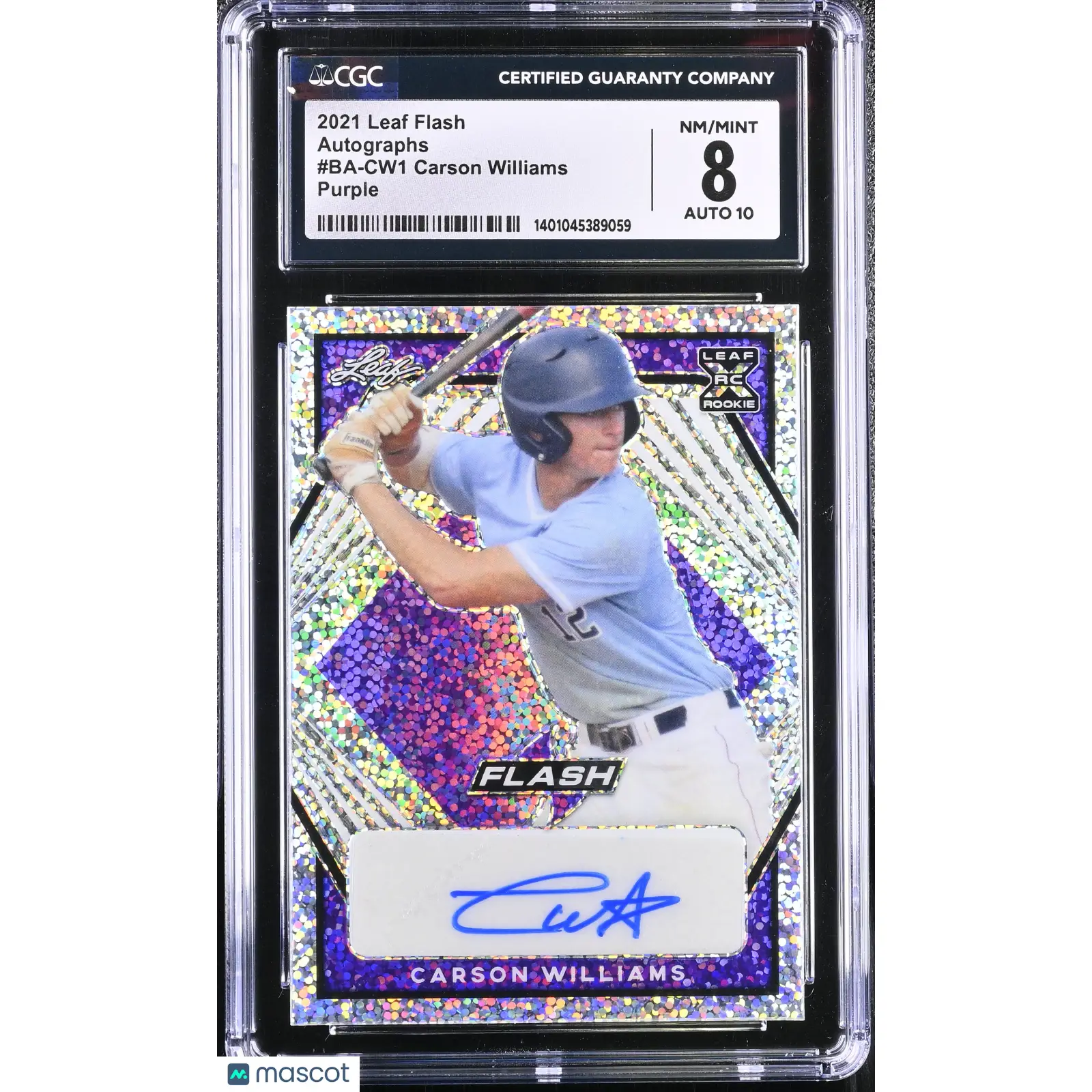Carson Williams CGC 2021 Flash #BA CW1 Purple 41/75 Baseball 8