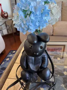 Pre-owned MCM Leather Backpacks Black Bunny Shaped Backpack with Silver Hardware Fabulous Condition