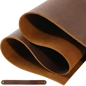 12" x 24" Genuine Full Grain Leather Sheet – 2mm Thick Dark Brown Cowhide Leather for Tooling & Craft Projects